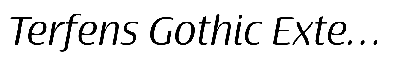 Terfens Gothic Extended Regular Italic